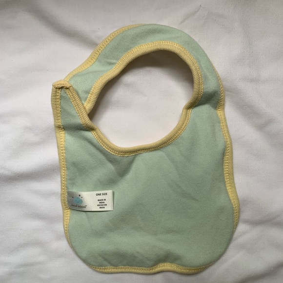 Cloud Island bibs - set of 4. Green and yellow. - Picture 3 of 9